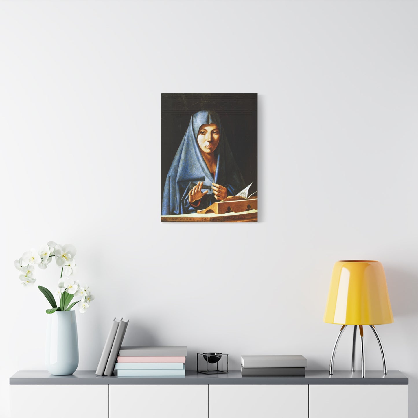 Virgin of the Annunciation - Antonello da Messina (1476) - Stretched Canvas Print