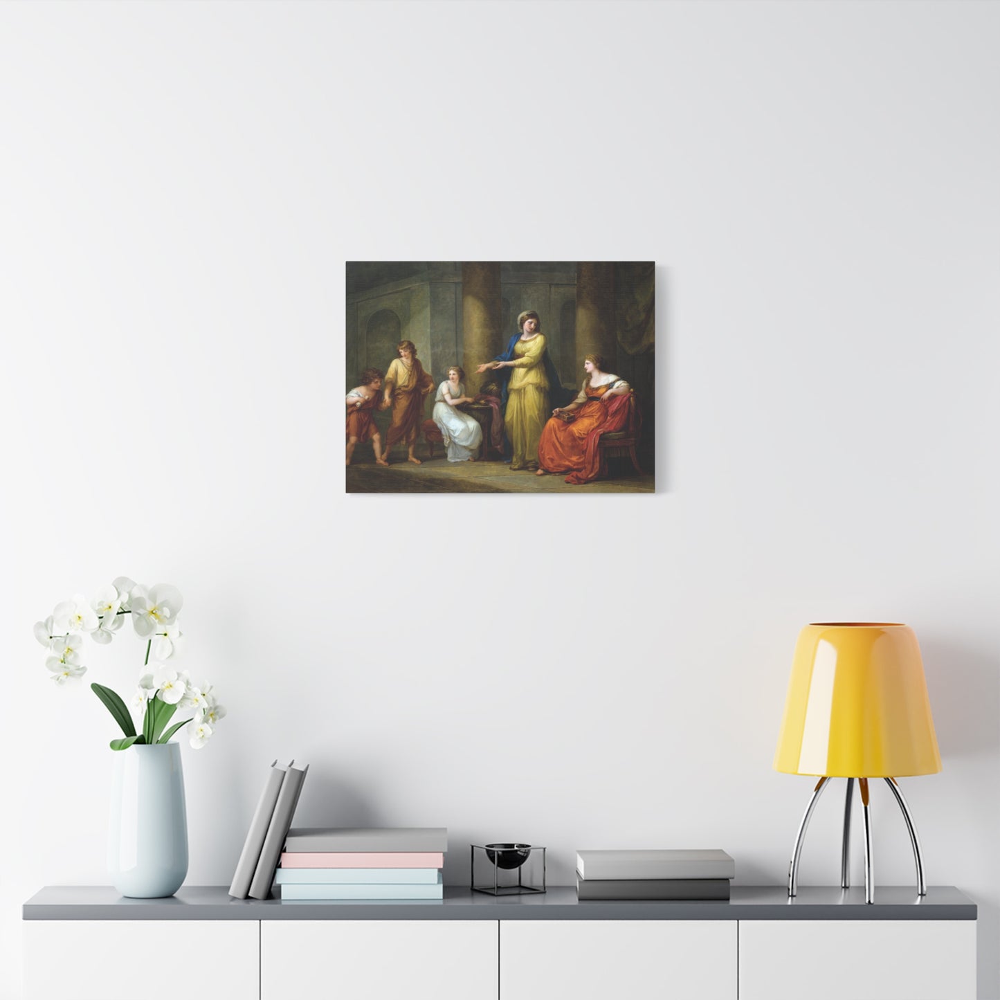 Cornelia, Mother of the Gracchi - Angelica Kauffman (1785) - Stretched Canvas Print