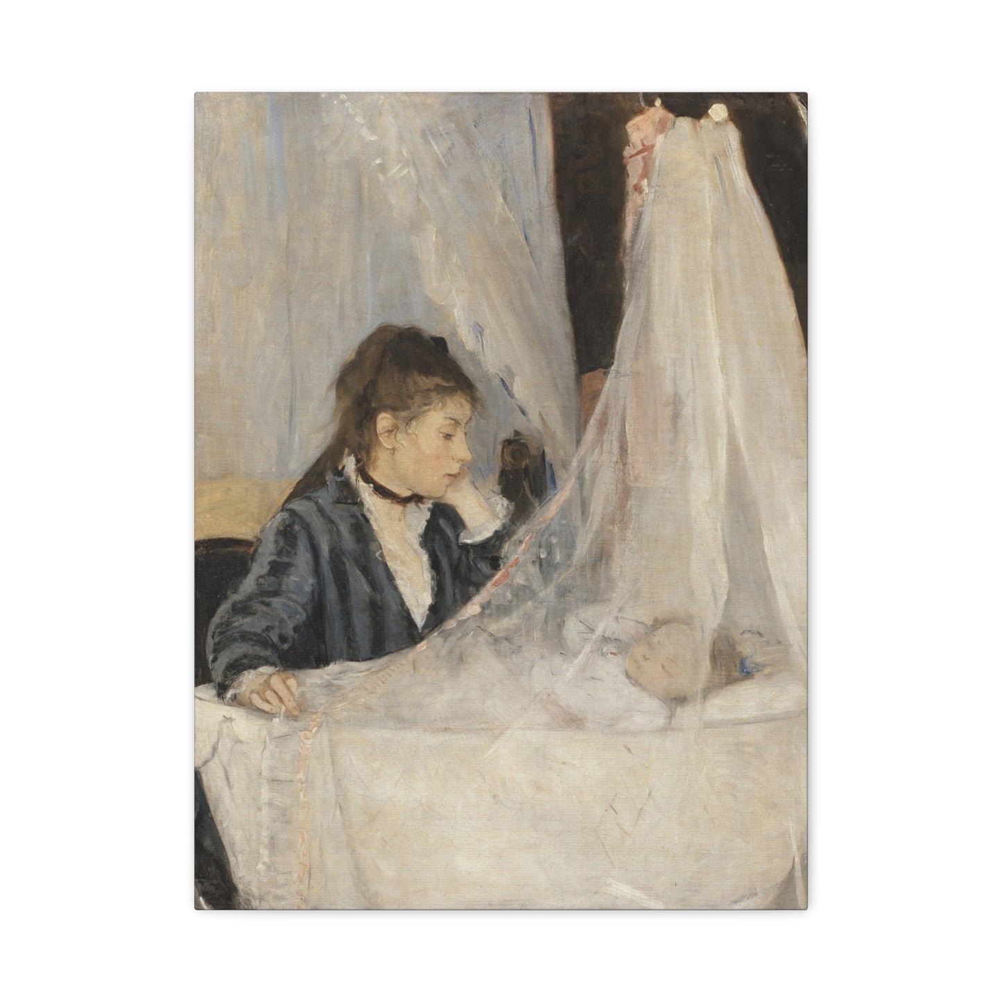 The Cradle - Berthe Morisot (1872) - Stretched Canvas Print