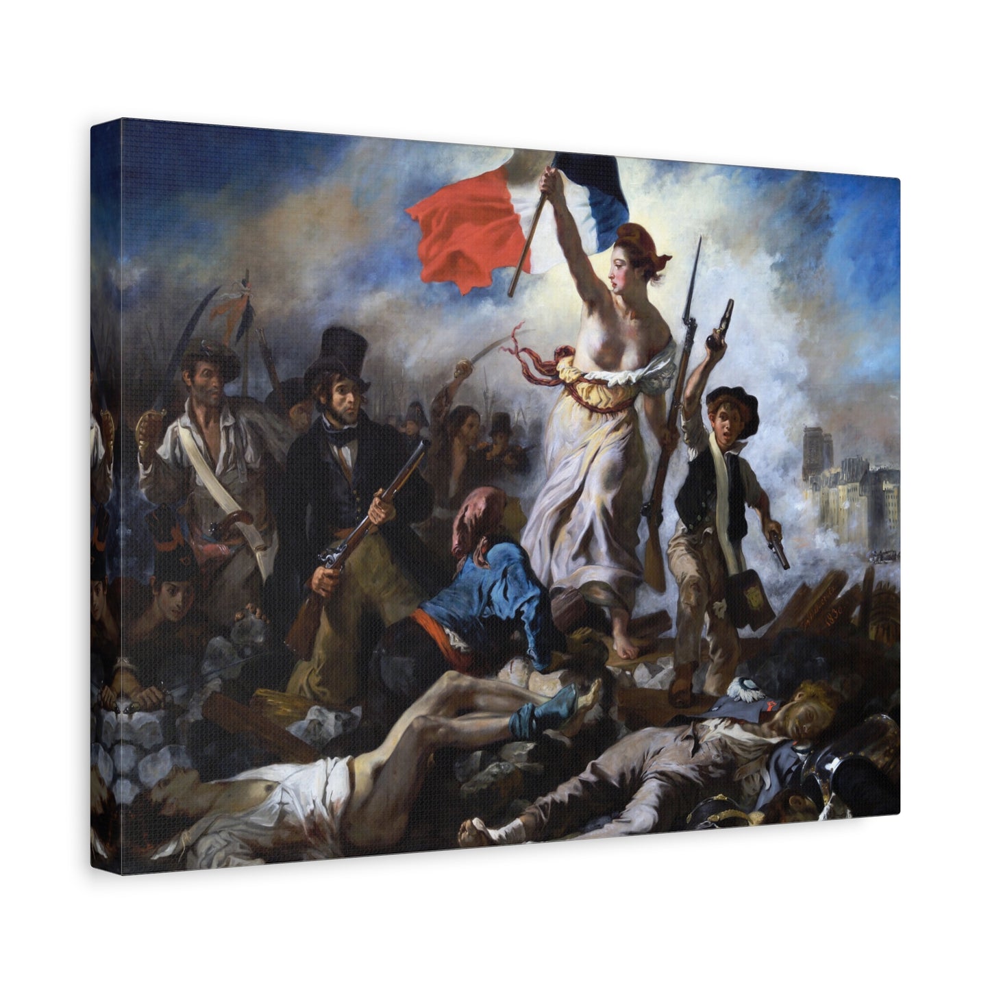 Liberty Leading the People - Eugene Delacroix (1830) - Stretched Canvas Print