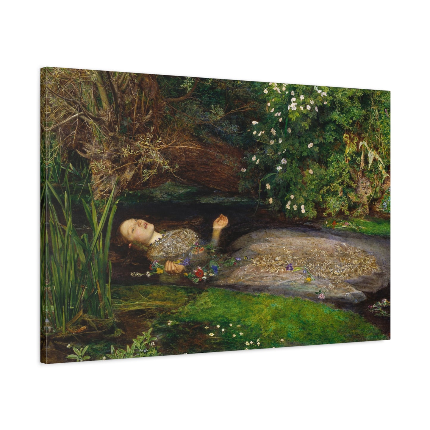 Ophelia - John Everett Millais (c. 1851-1852) - Stretched Canvas Print