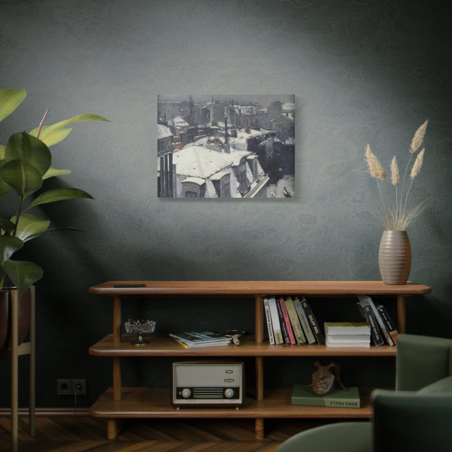 Vue de toits (Effet de neige) - Gustave Caillebotte (1878-79) - Stretched Canvas Print