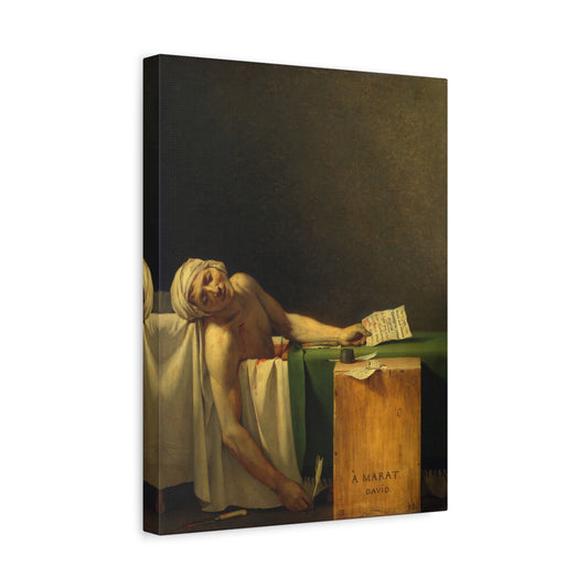 The Death of Marat - Jacques-Louis David (1793) - Stretched Canvas Print