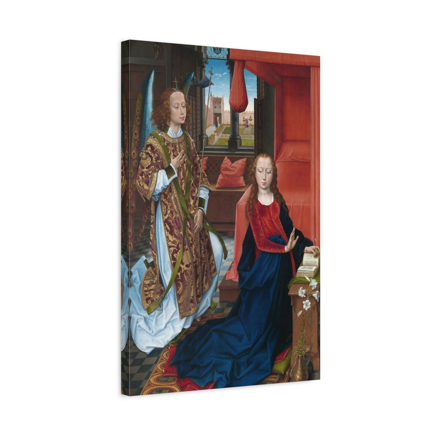 The Annunciation - Hans Memling (c. 1480s) - Stretched Canvas Print
