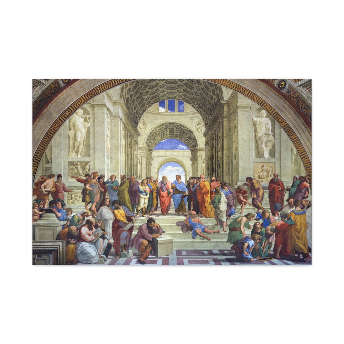 The School of Athens - Raphael (c. 1509–1511) - Stretched Canvas Print