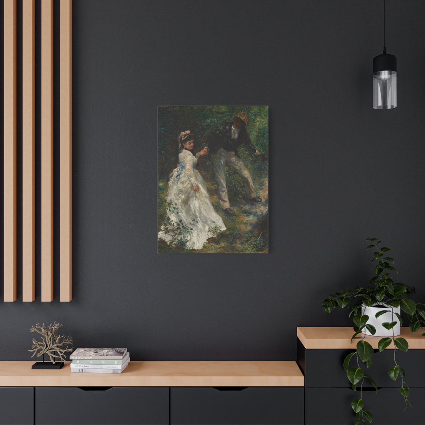 La Promenade - Pierre-Auguste Renoir (1870) - Stretched Canvas Print