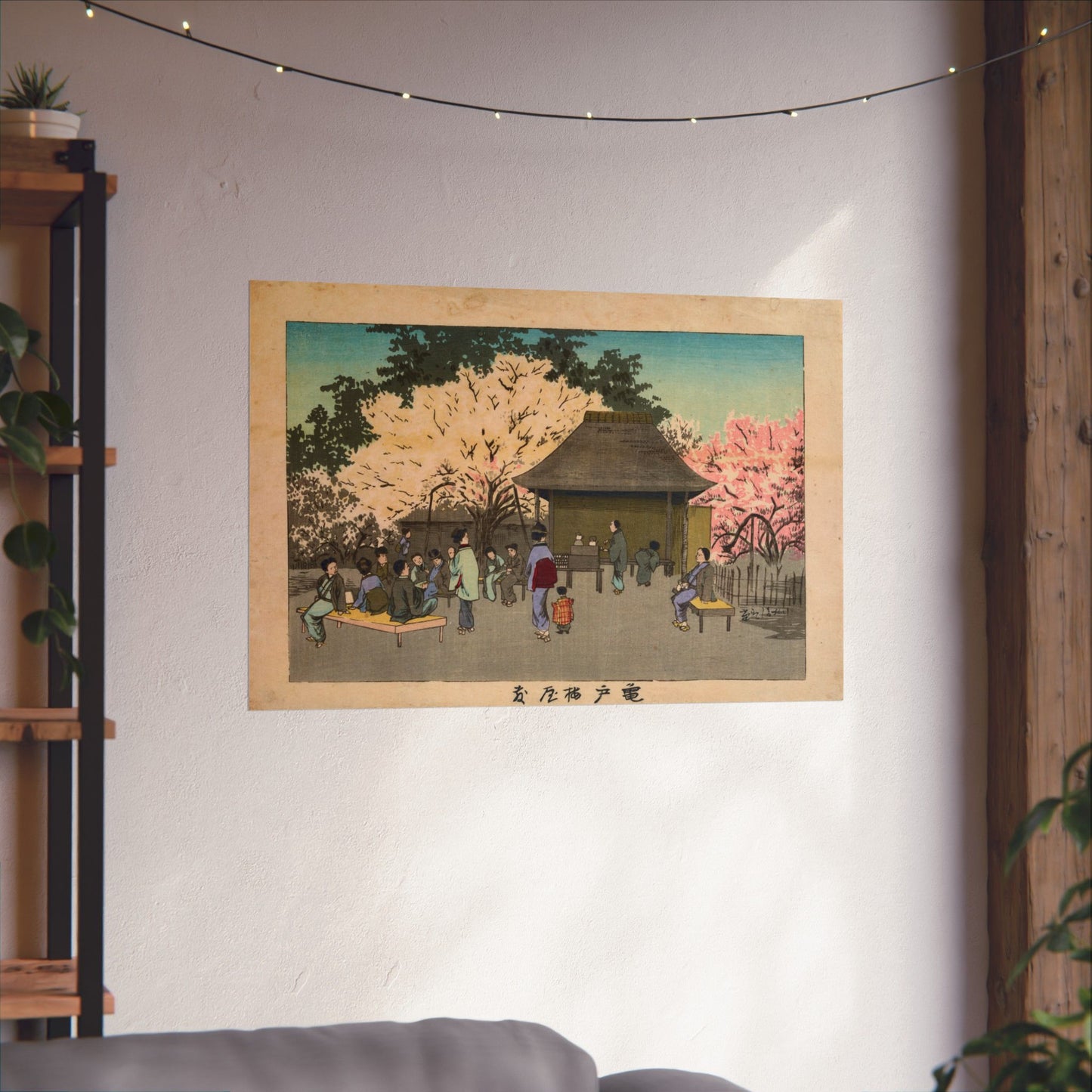 Plum Garden at Kameido - Kobayashi Kiyochika - Wall Poster Print