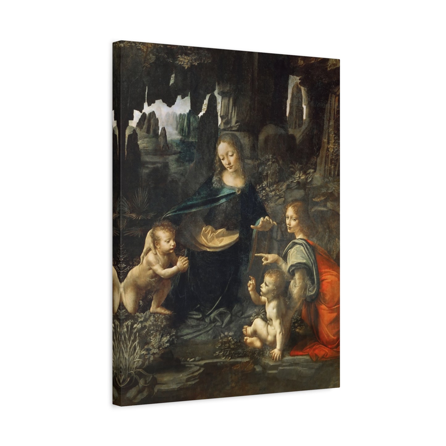 Virgin of the Rocks - Leonardo da Vinci (c. 1483-1486) - Stretched Canvas Print