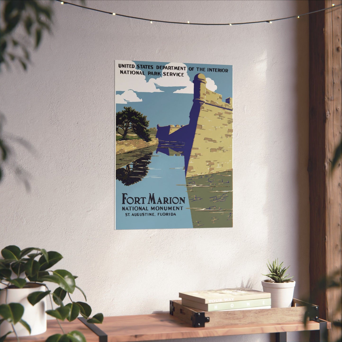 Fort Marion National Monument, St. Augustine Florida - WPA Travel Poster (c. 1938) - Wall Poster Print