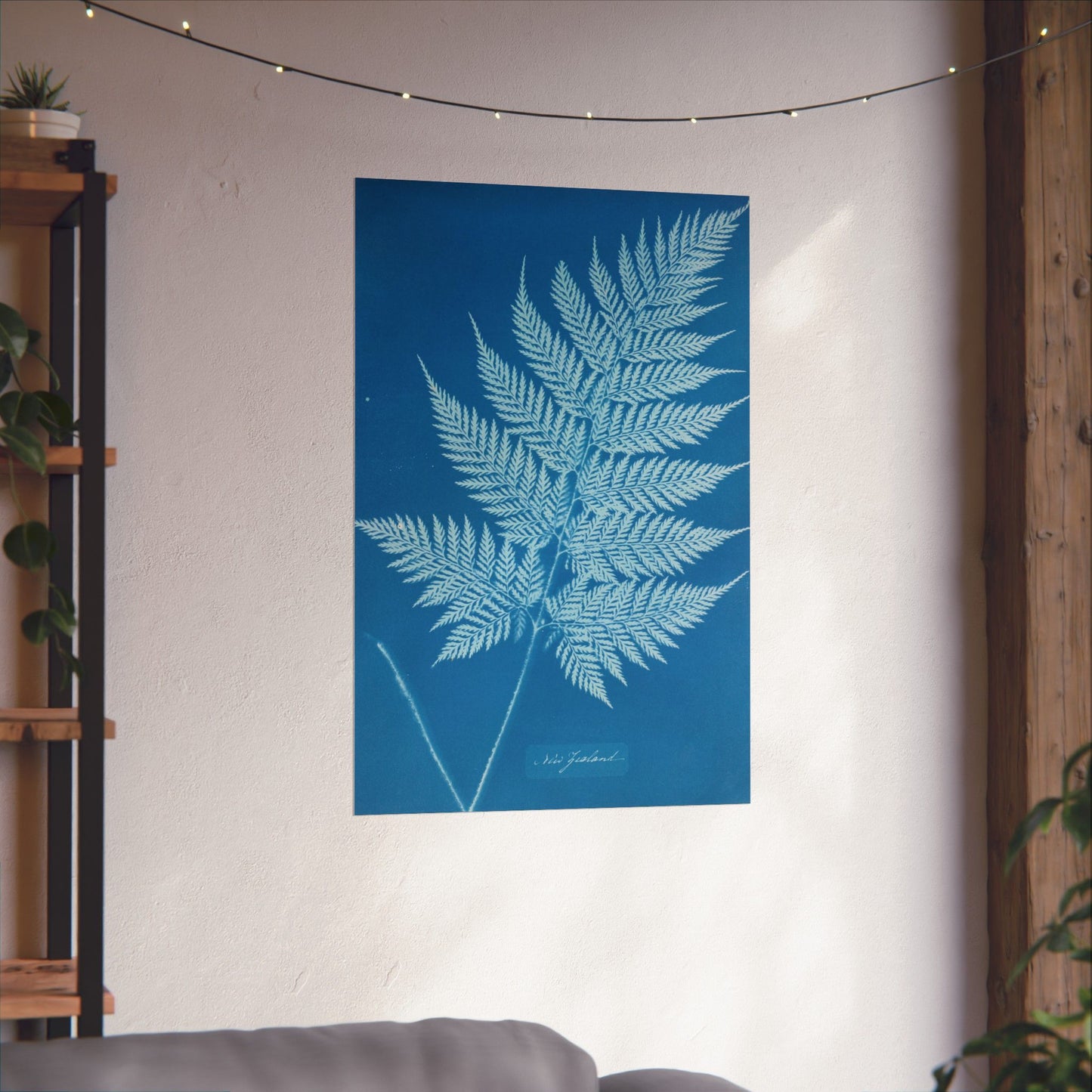 New Zealand Fern Cyanotype - Anna Atkins - Wall Poster Print