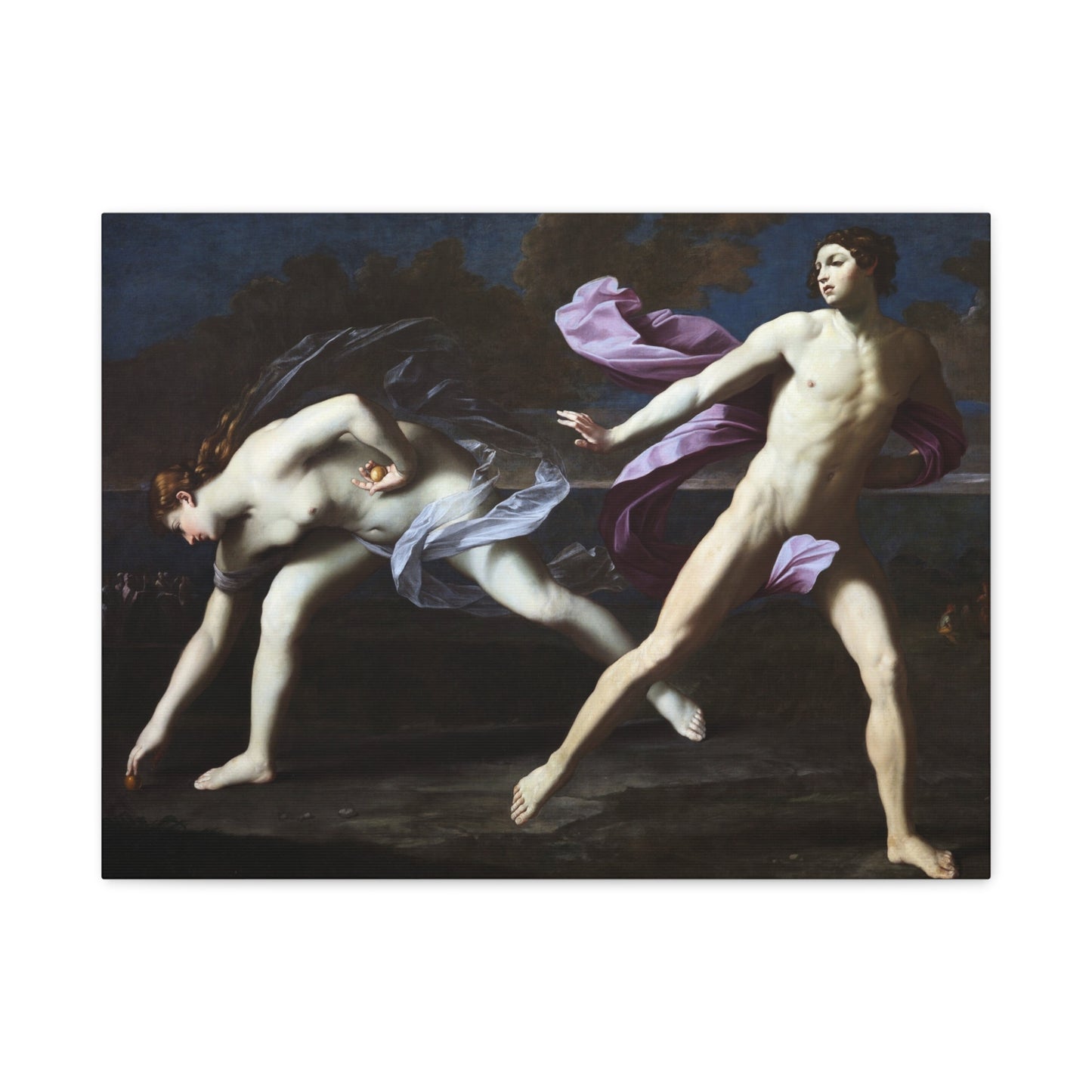 Atalanta and Hippomenes - Guido Reni (c. 1620-25) - Stretched Canvas Print