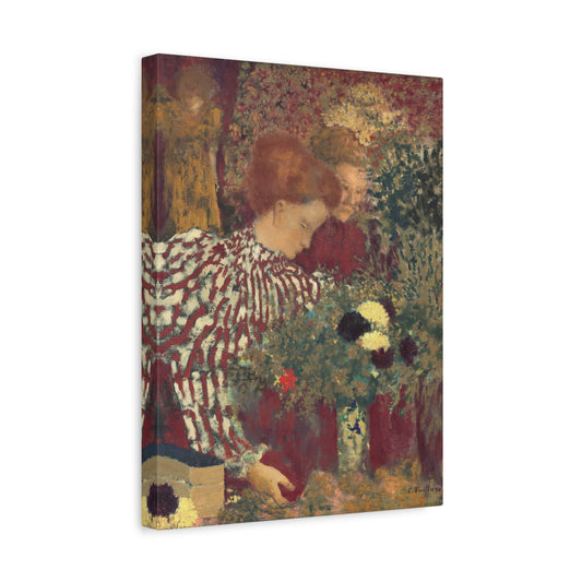 Woman in a Striped Dress - Edouard Vuillard  (1895) - Stretched Canvas Print