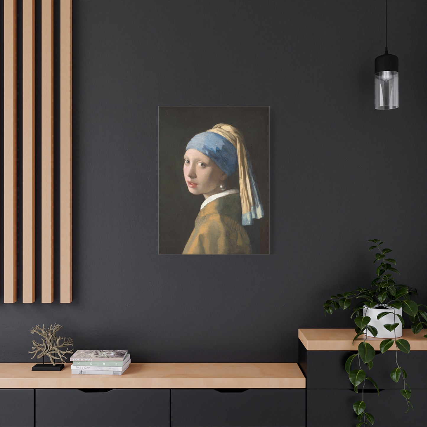 Girl with a Pearl Earring - Johannes Vermeer (c. 1665) - Stretched Canvas Print