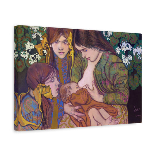 Motherhood (Macierzynstwo) - Stanisław Wyspiański (1905) - Stretched Canvas Print