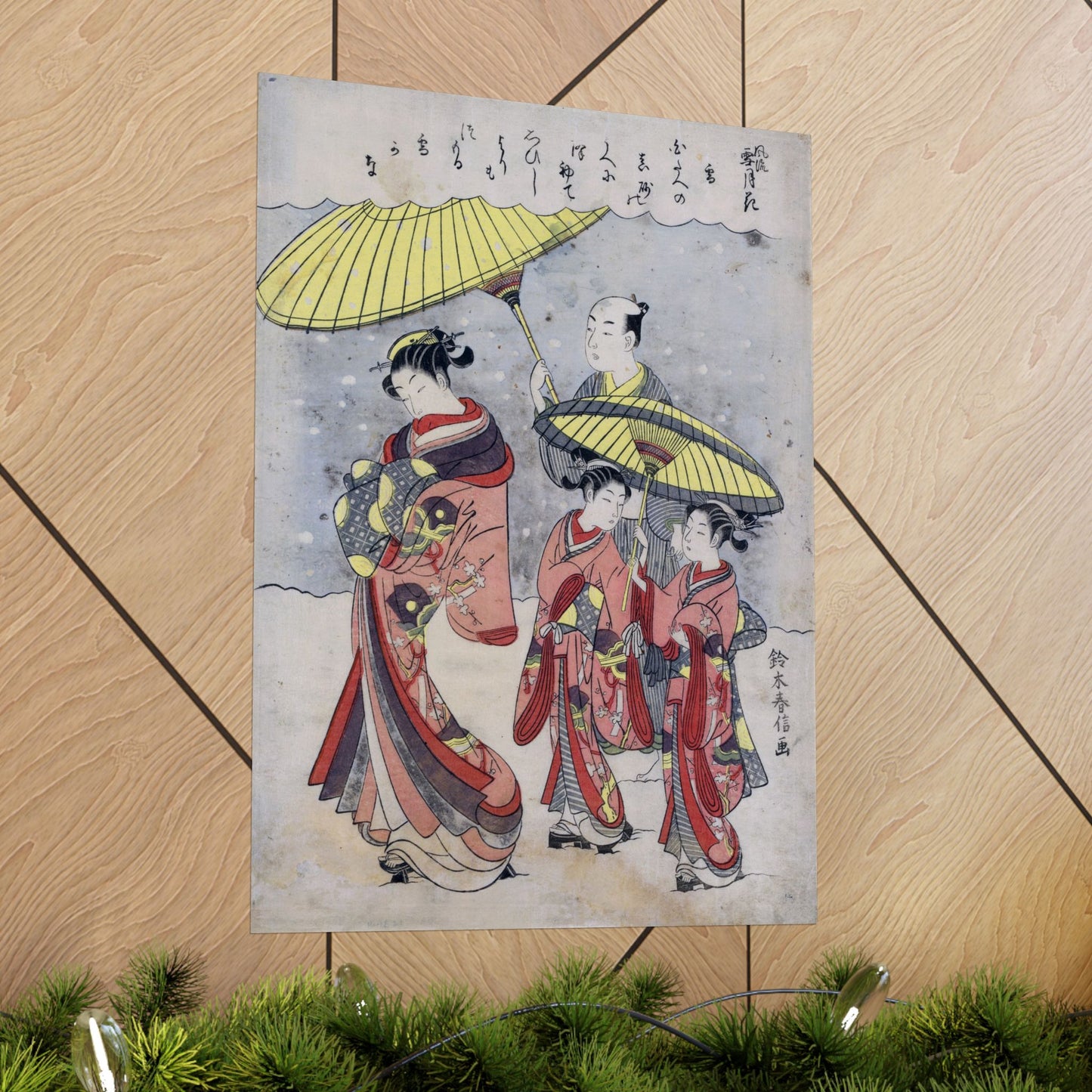 Yuki (Snow) - Suzuki Harunobu (1767) - Wall Poster Print