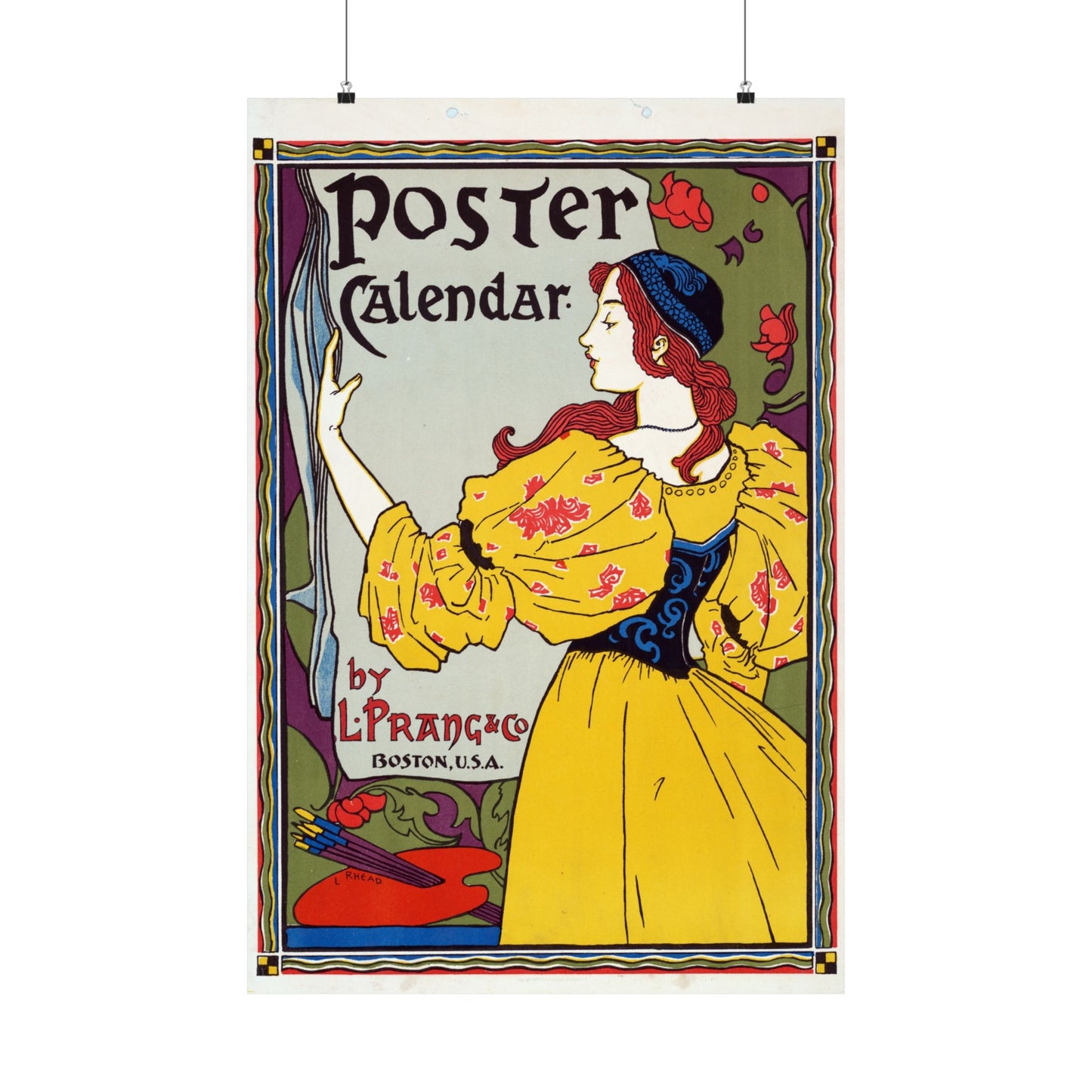 Poster Calendar - L. Prang & Co by Louis Rhead (1897) - Wall Poster Print