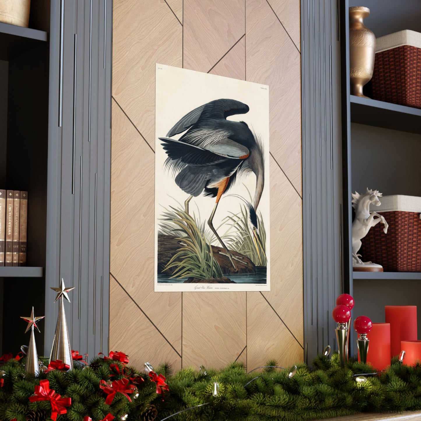 Great Blue Heron (Birds of America) - John James Audubon - Wall Poster Print