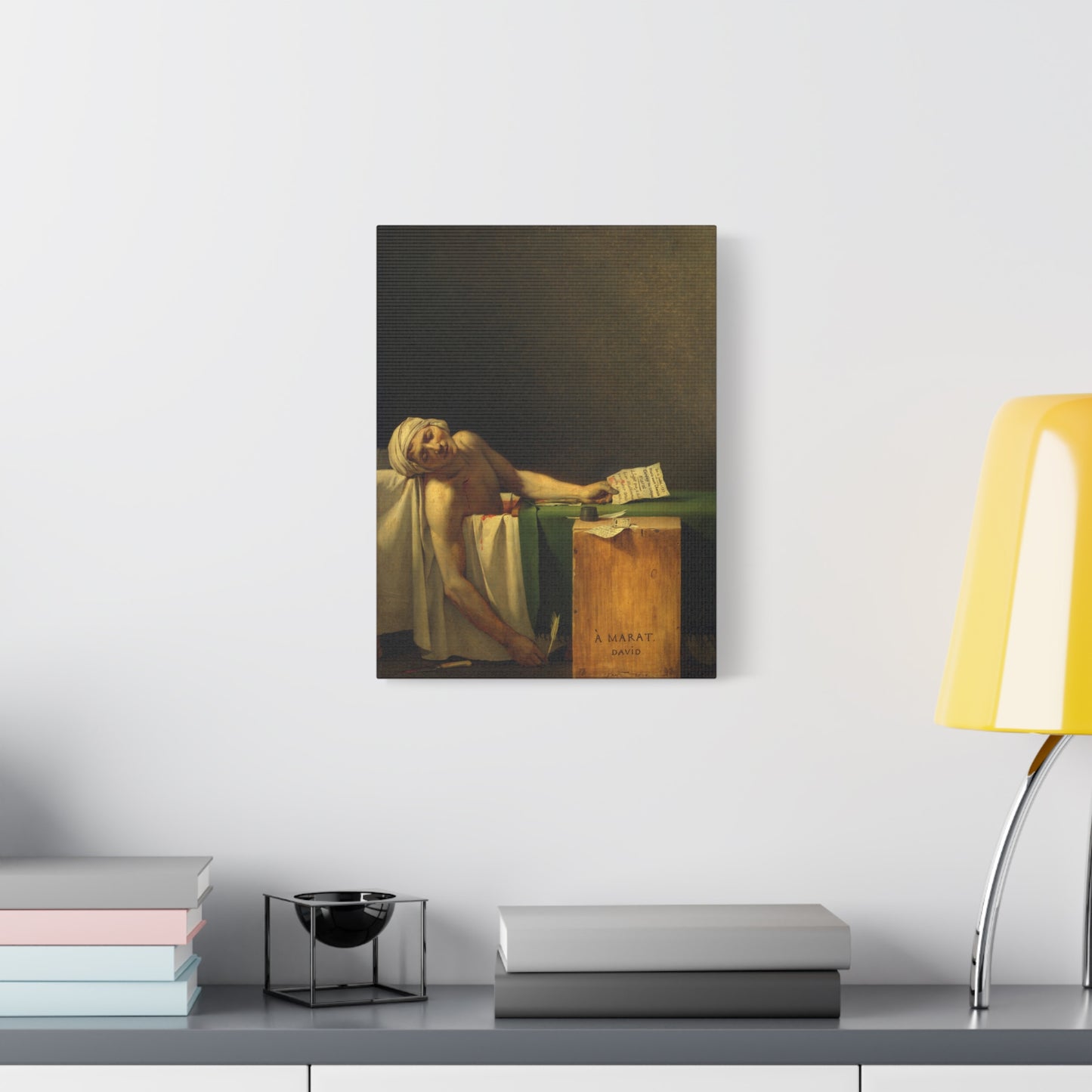 The Death of Marat - Jacques-Louis David (1793) - Stretched Canvas Print