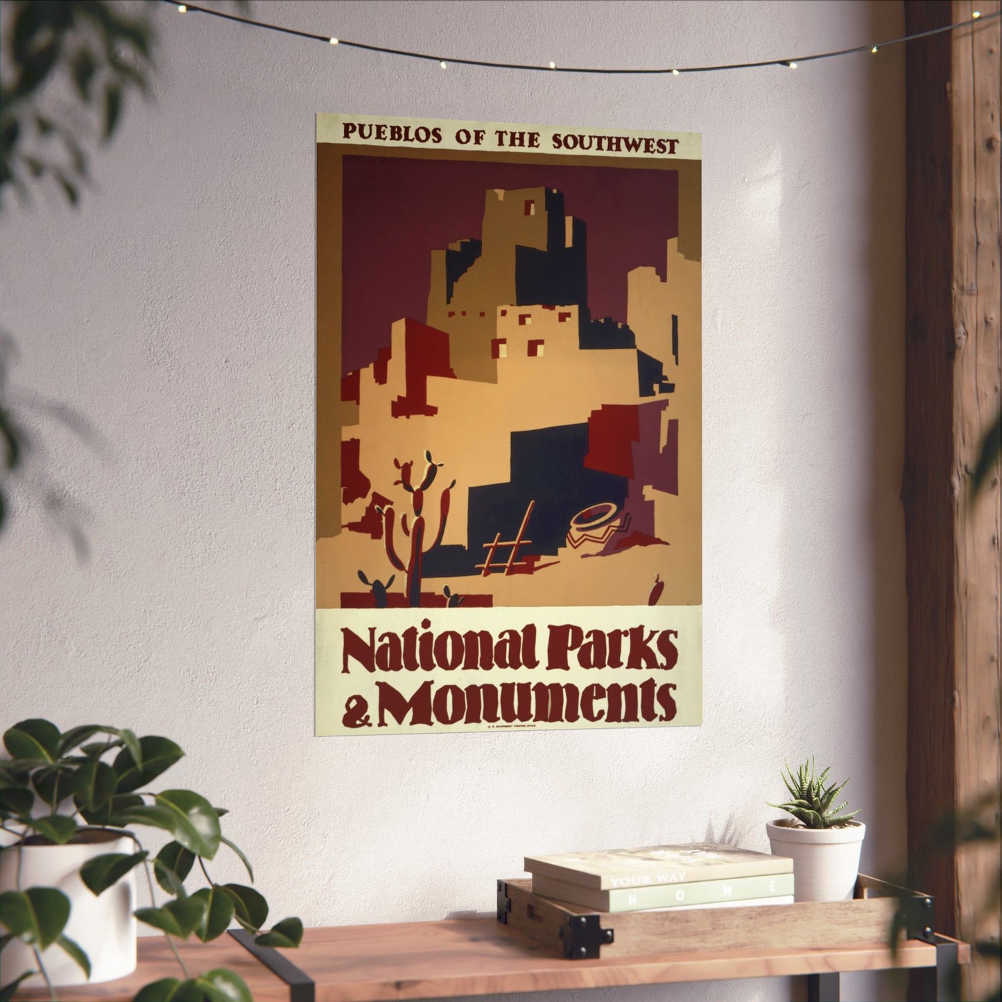 Pueblos of the Southwest, National Parks & Monuments - WPA Poster - Wall Poster Print
