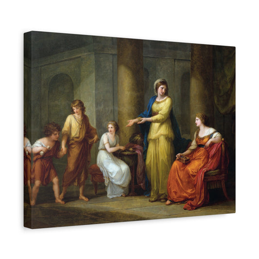 Cornelia, Mother of the Gracchi - Angelica Kauffman (1785) - Stretched Canvas Print