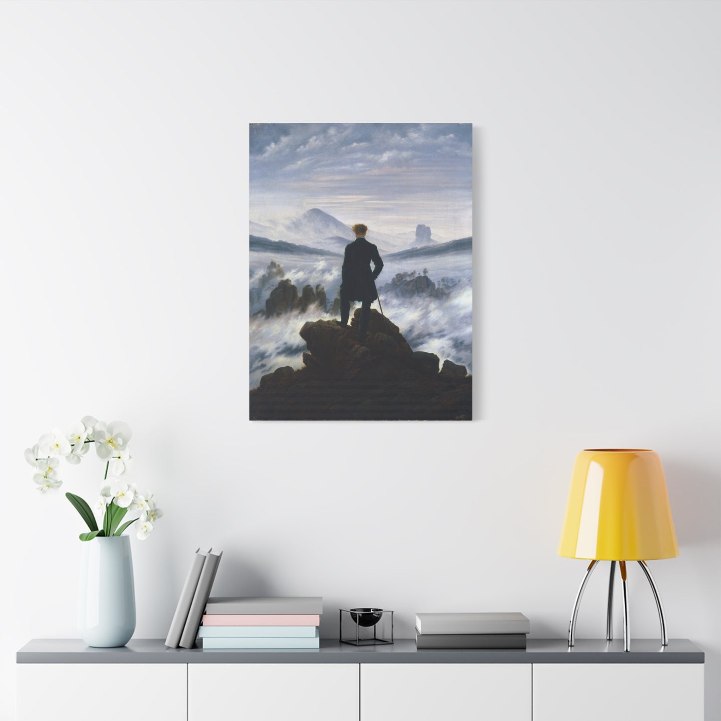 The Wanderer Above the Sea of Fog - Caspar David Friedrich (1818) - Stretched Canvas Print