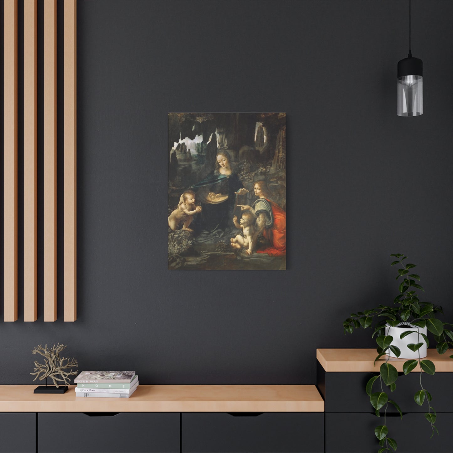 Virgin of the Rocks - Leonardo da Vinci (c. 1483-1486) - Stretched Canvas Print