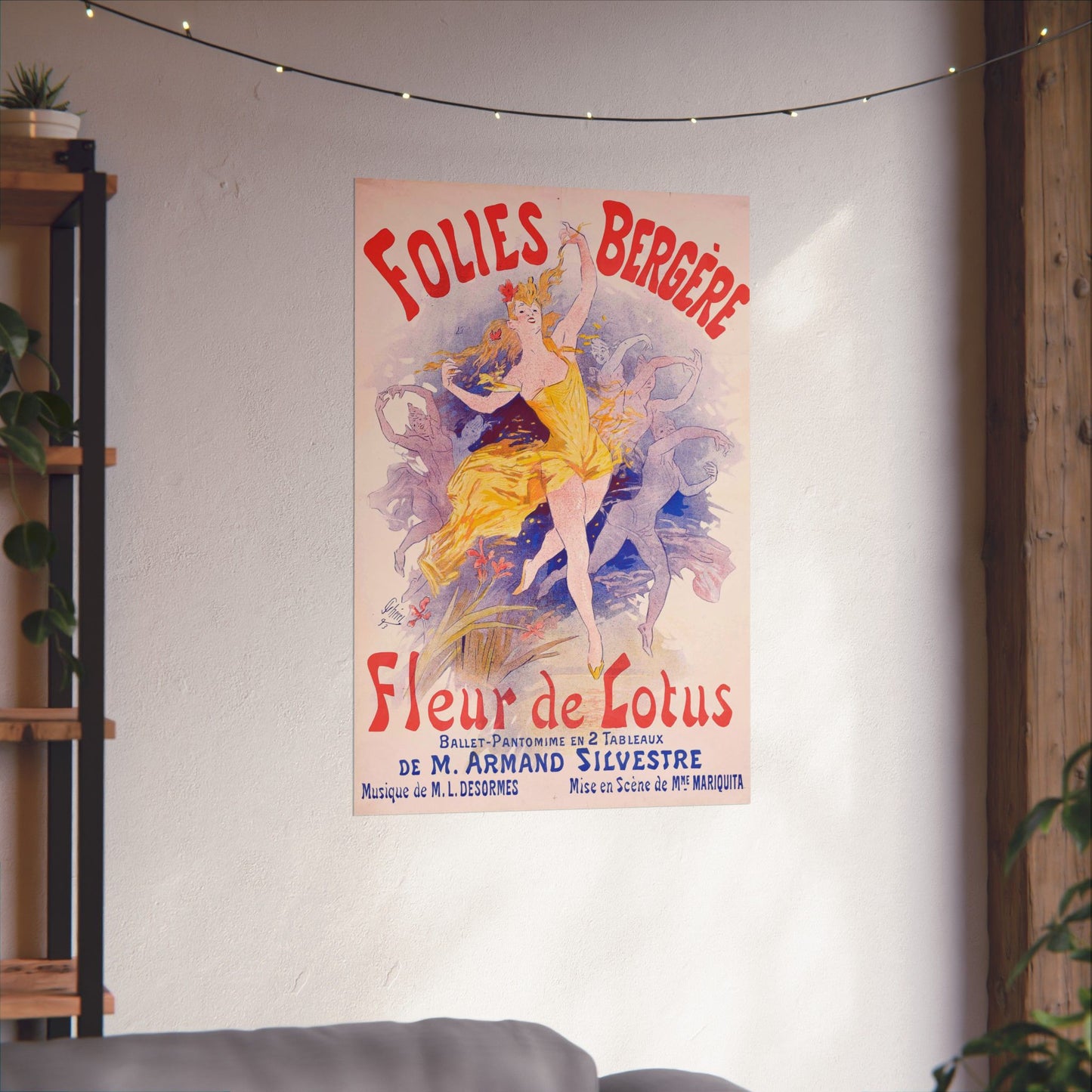 Folies Bergère, Fleur de Lotus - Jules Chéret (1893) - Wall Poster Print