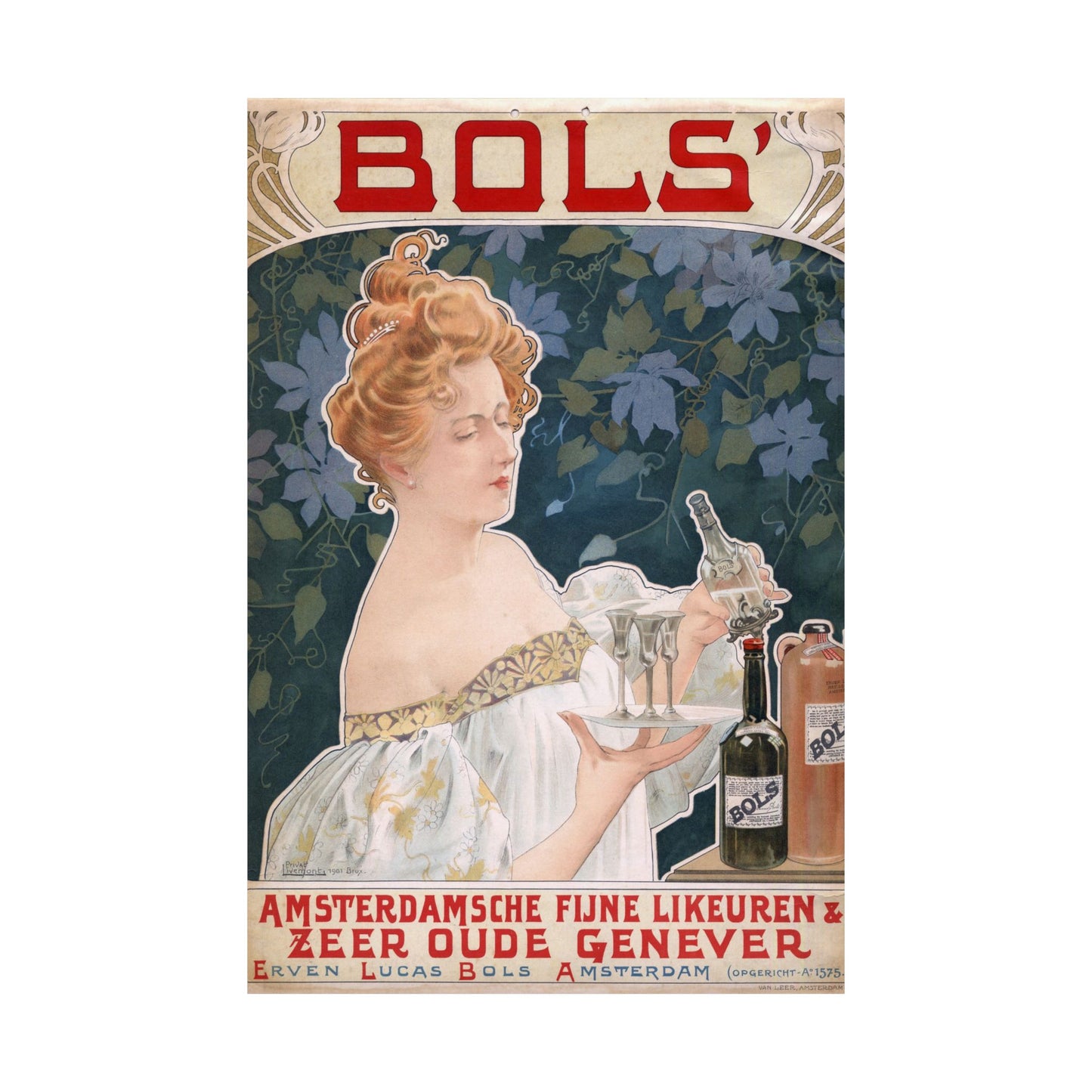 Bols' Amsterdamsche Fijne Likeuren - Henri Privat-Livemont (1901) - Wall Poster Print