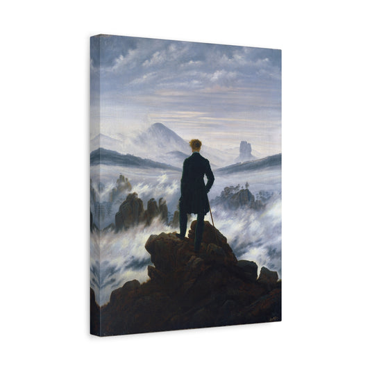 The Wanderer Above the Sea of Fog - Caspar David Friedrich (1818) - Stretched Canvas Print