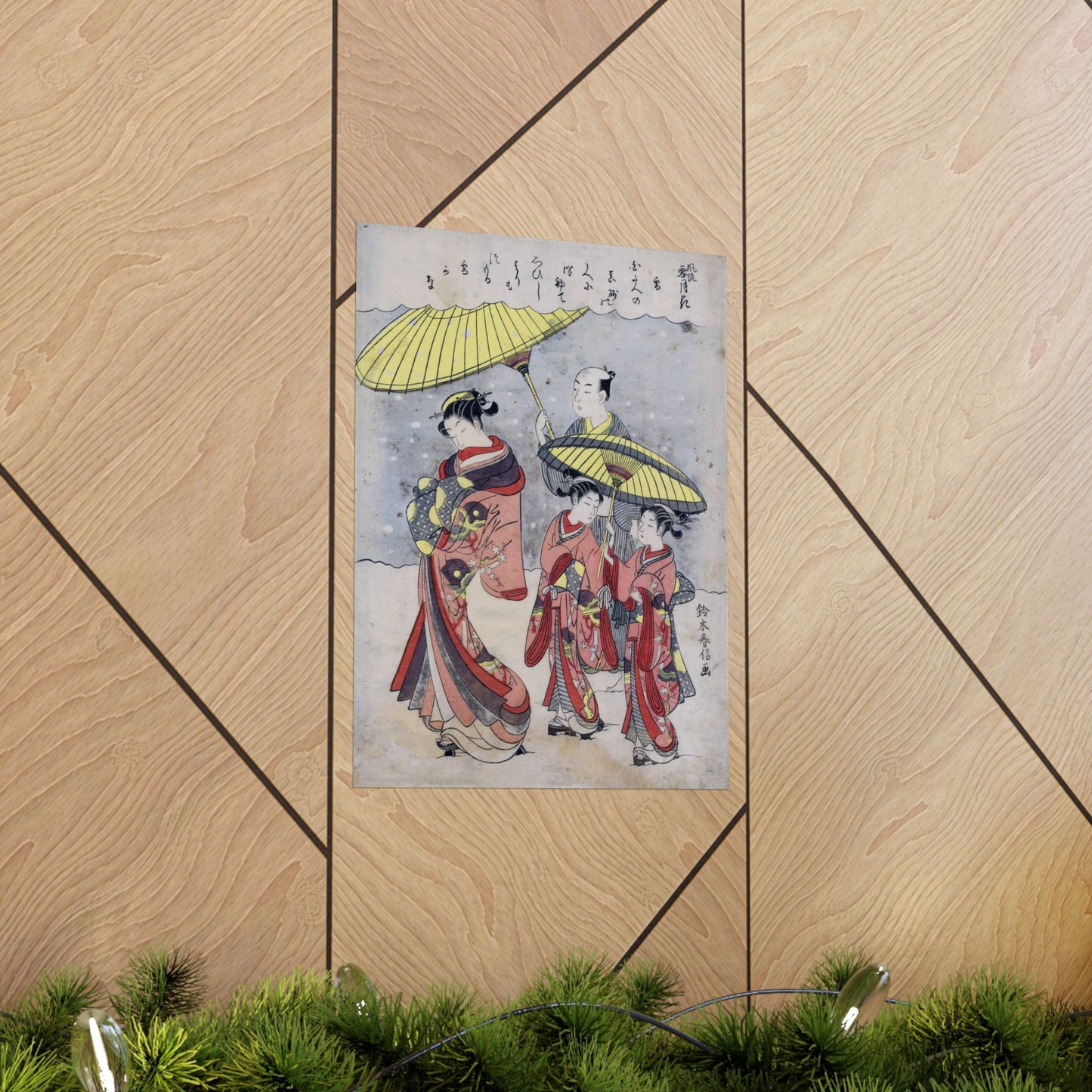 Yuki (Snow) - Suzuki Harunobu (1767) - Wall Poster Print