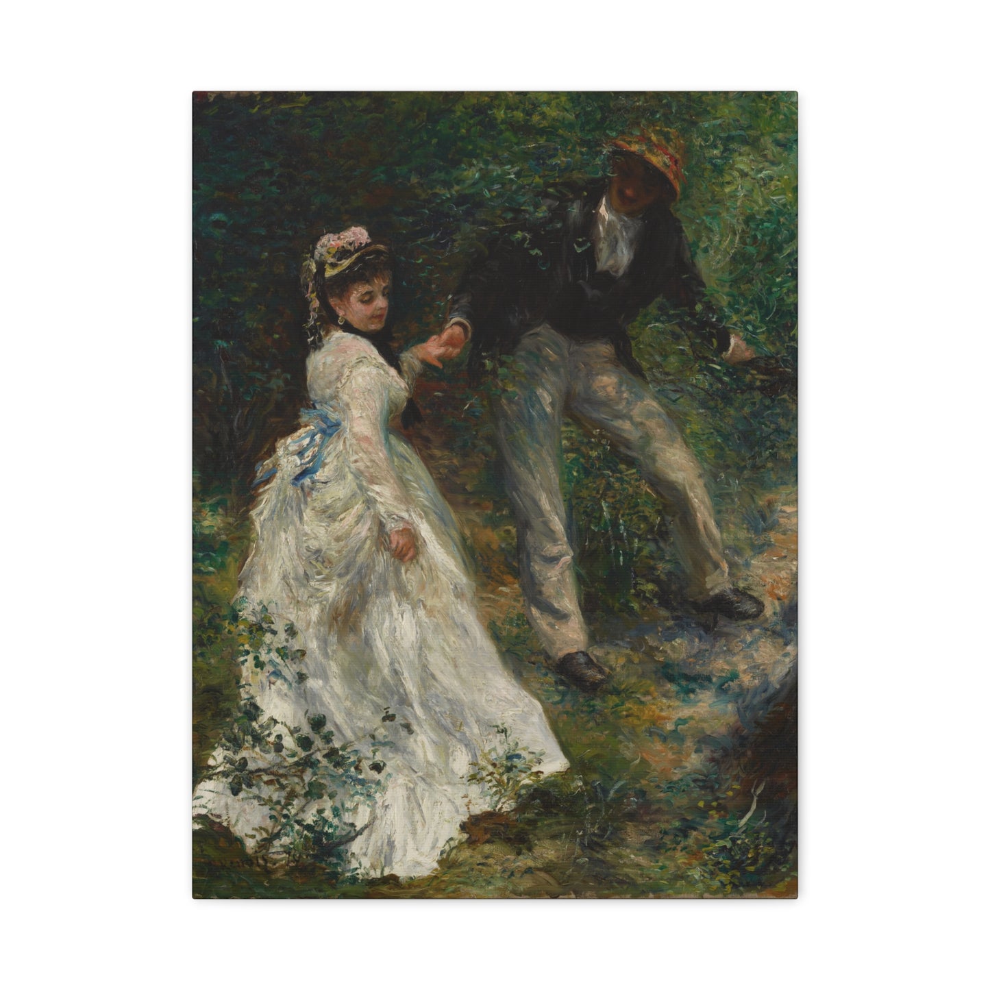 La Promenade - Pierre-Auguste Renoir (1870) - Stretched Canvas Print