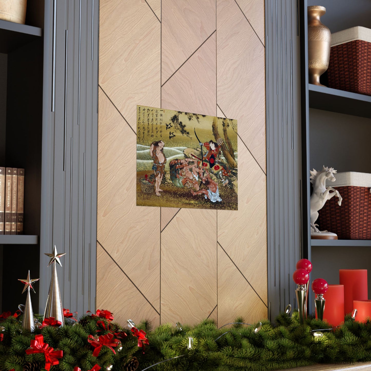 Tametomo and Inhabitants of Onoshima Island - Katsushika Hokusai - Wall Poster Print