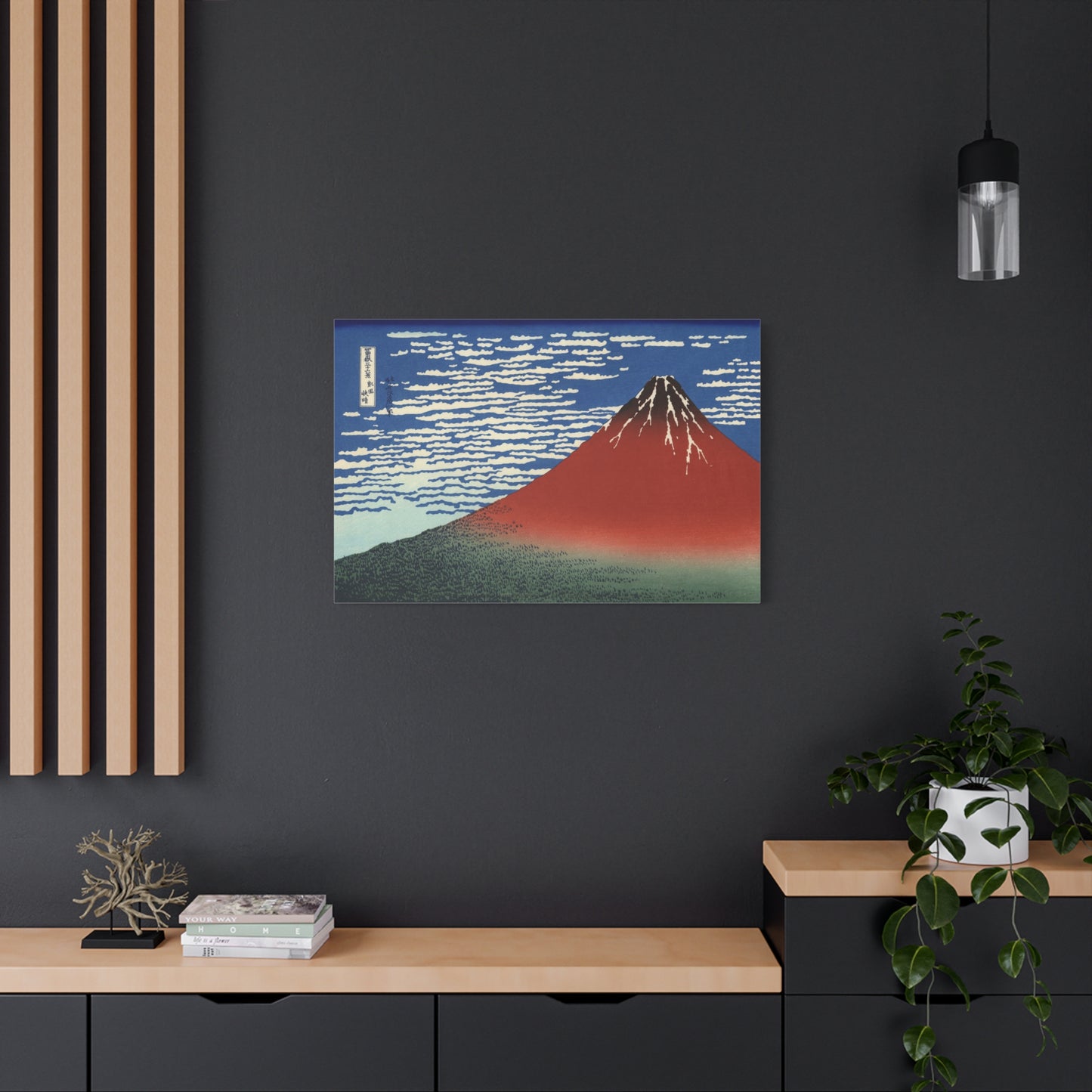 Red Fuji, South Wind Clear Sky (Thirty-Six Views of Mount Fuji) - Katsushika Hokusai - Stretched Canvas Print