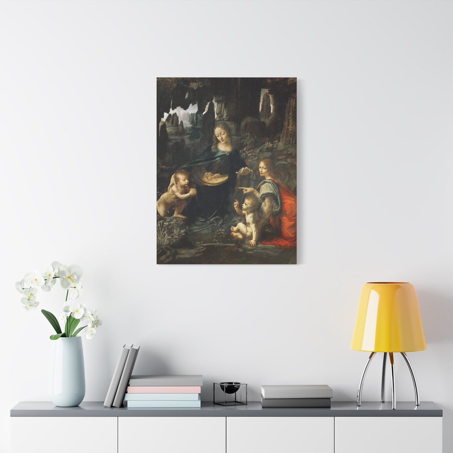 Virgin of the Rocks - Leonardo da Vinci (c. 1483-1486) - Stretched Canvas Print