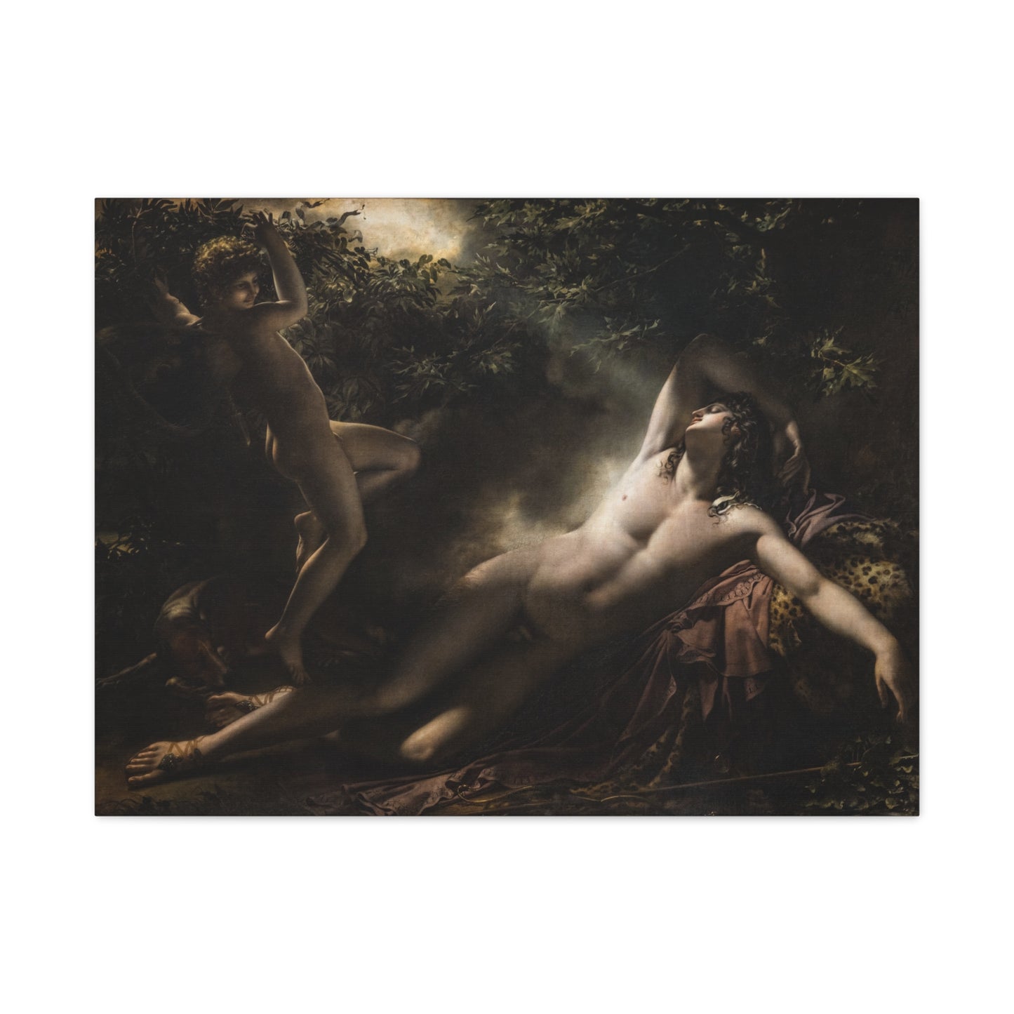 The Sleep of Endymion - Anne-Louis Girodet (1791) - Stretched Canvas Print