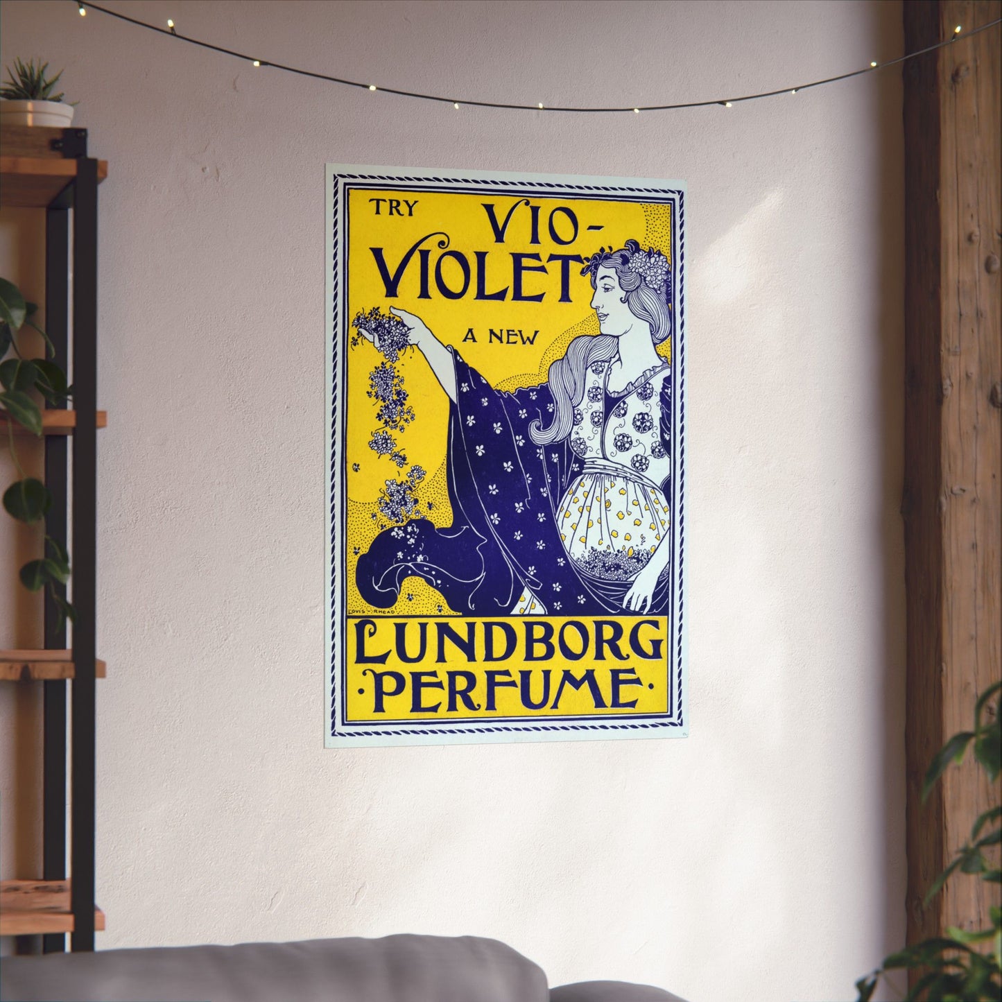 Try Vio-Violet, A New Lundborg Perfume ad - Louis Rhead (1895) - Wall Poster Print