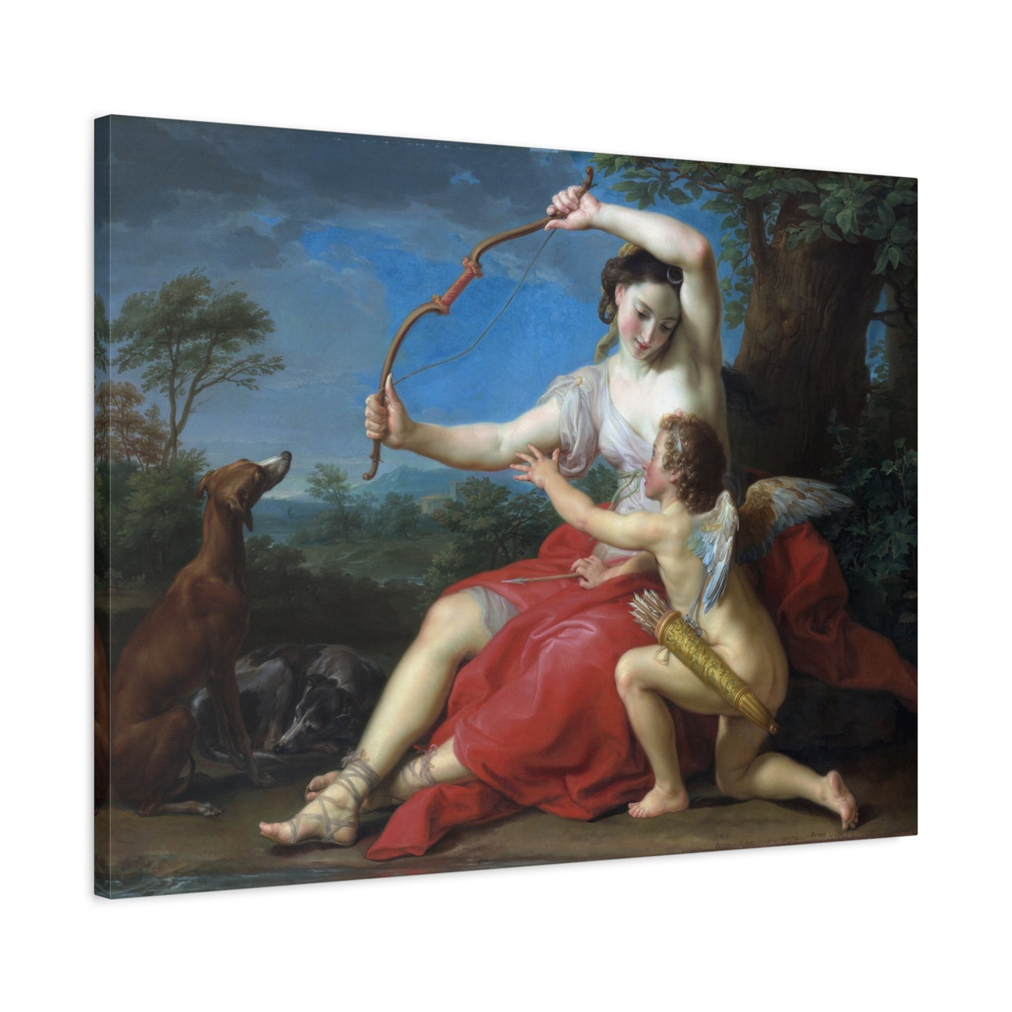 Diana and Cupid - Pompeo Batoni (1761) - Stretched Canvas Print