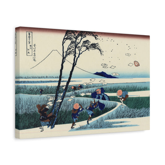 Ejiri in Suruga Province - Katsushika Hokusai - Stretched Canvas Print