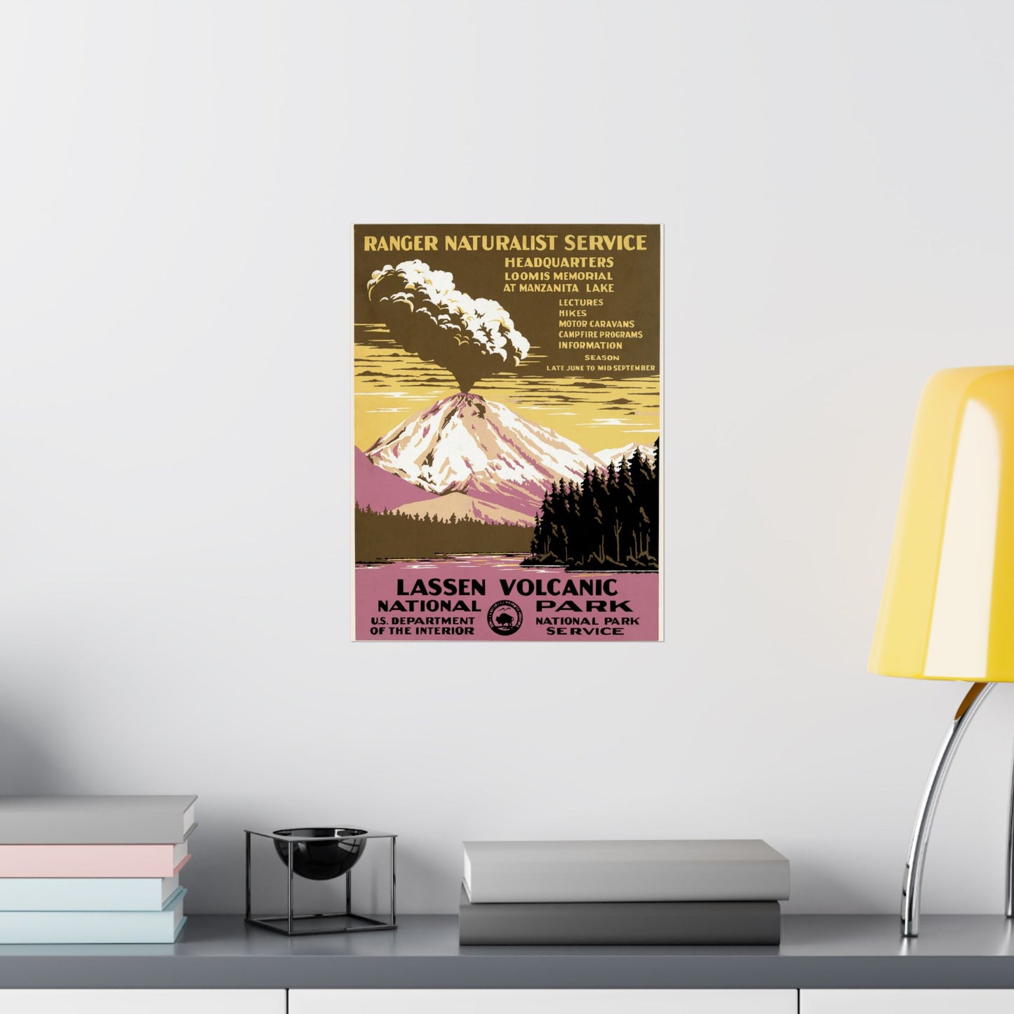 Lassen Volcanic National Park - WPA Poster (c. 1938) - Wall Poster Print