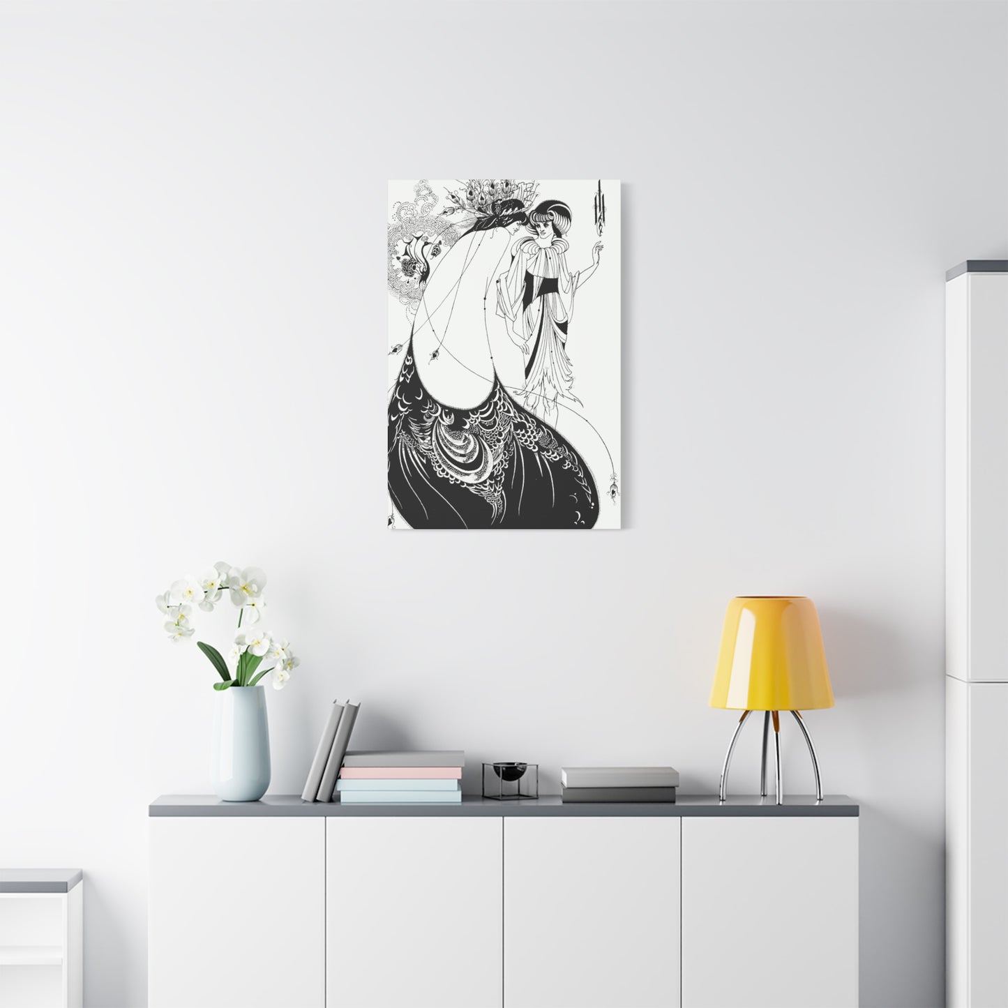 The Peacock Skirt - Aubrey Beardsley (1893) - Stretched Canvas Print