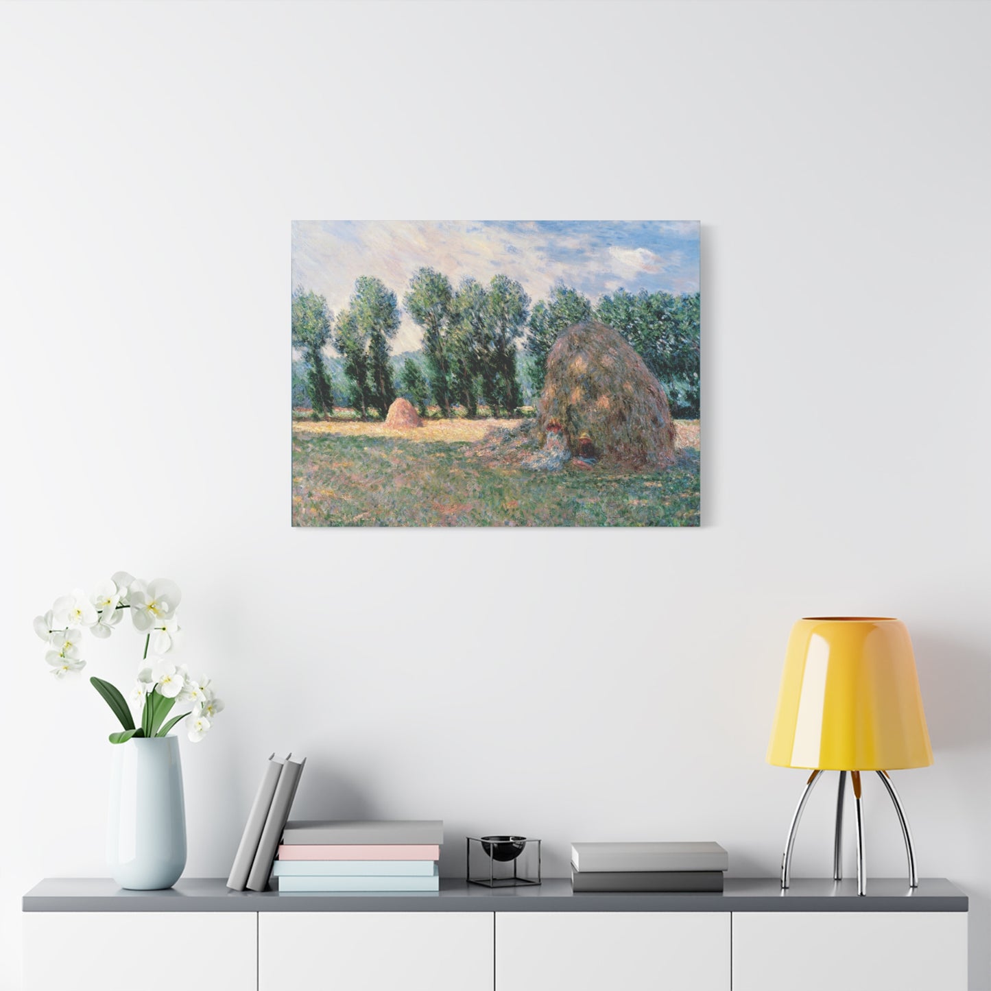 Haystacks - Claude Monet (1885) - Stretched Canvas Print