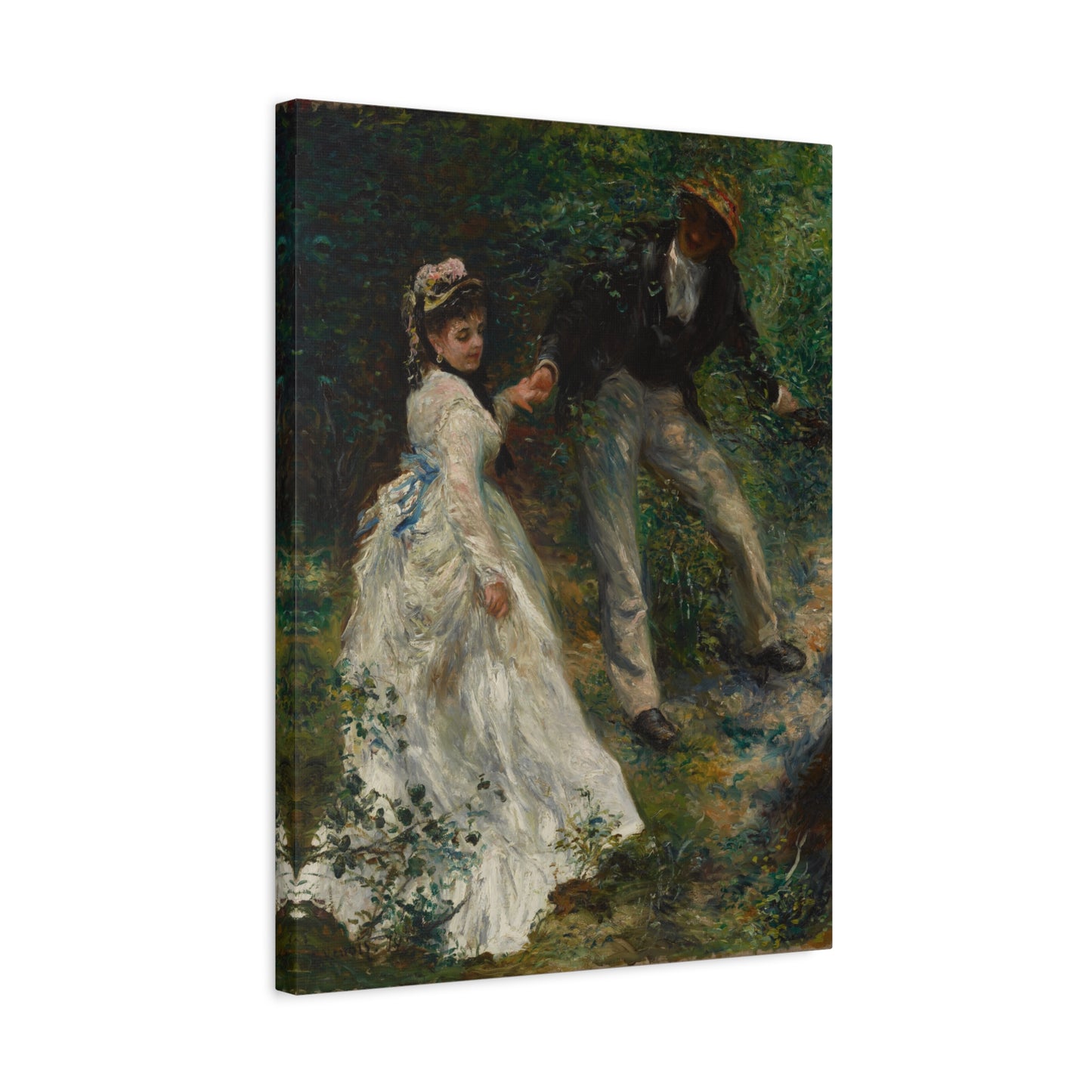 La Promenade - Pierre-Auguste Renoir (1870) - Stretched Canvas Print