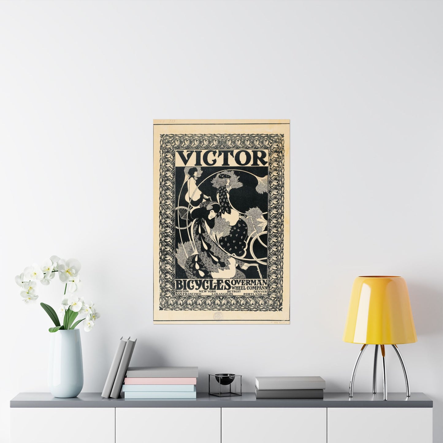 Victor Bicycles ad - William Henry Bradley (c. 1896) - Wall Poster Print