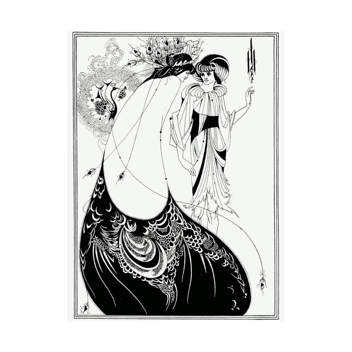 The Peacock Skirt - Aubrey Beardsley (1893) - Wall Poster Print