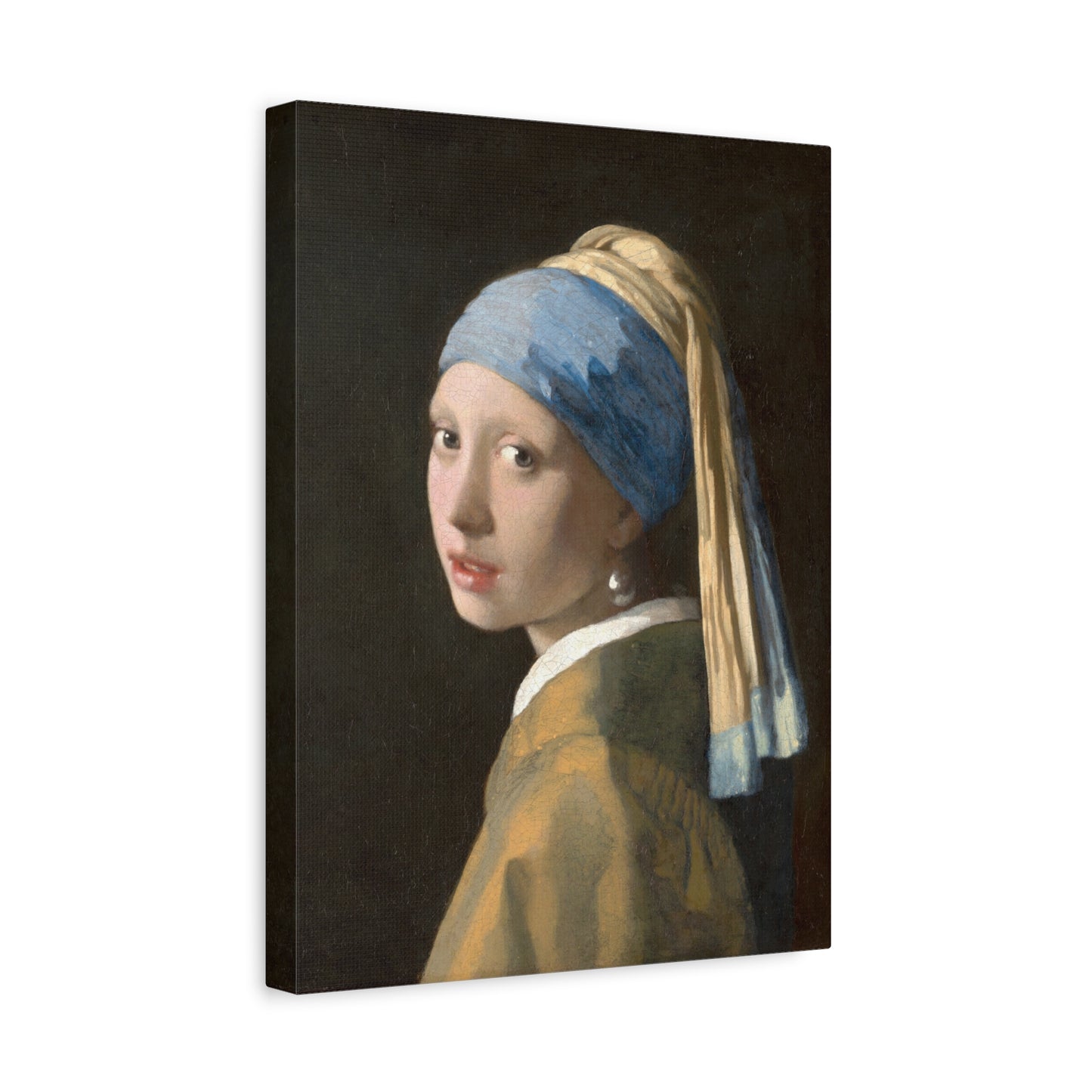 Girl with a Pearl Earring - Johannes Vermeer (c. 1665) - Stretched Canvas Print