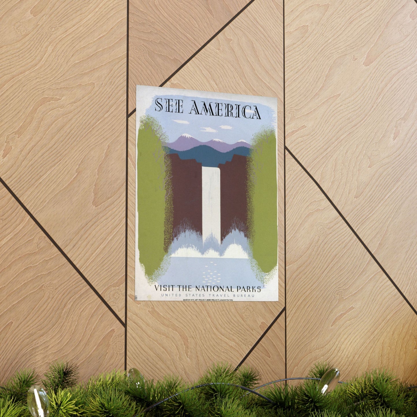 See America - Visit the National Parks - U.S. Travel Bureau - Wall Poster Print