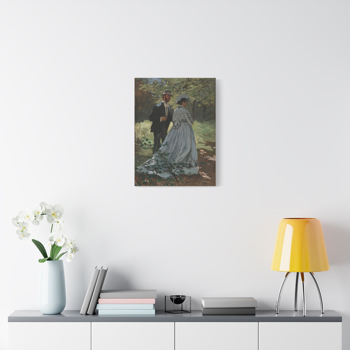 Bazille and Camille (Study for Déjeuner sur l’Herbe) - Claude Monet (1865) - Stretched Canvas Print