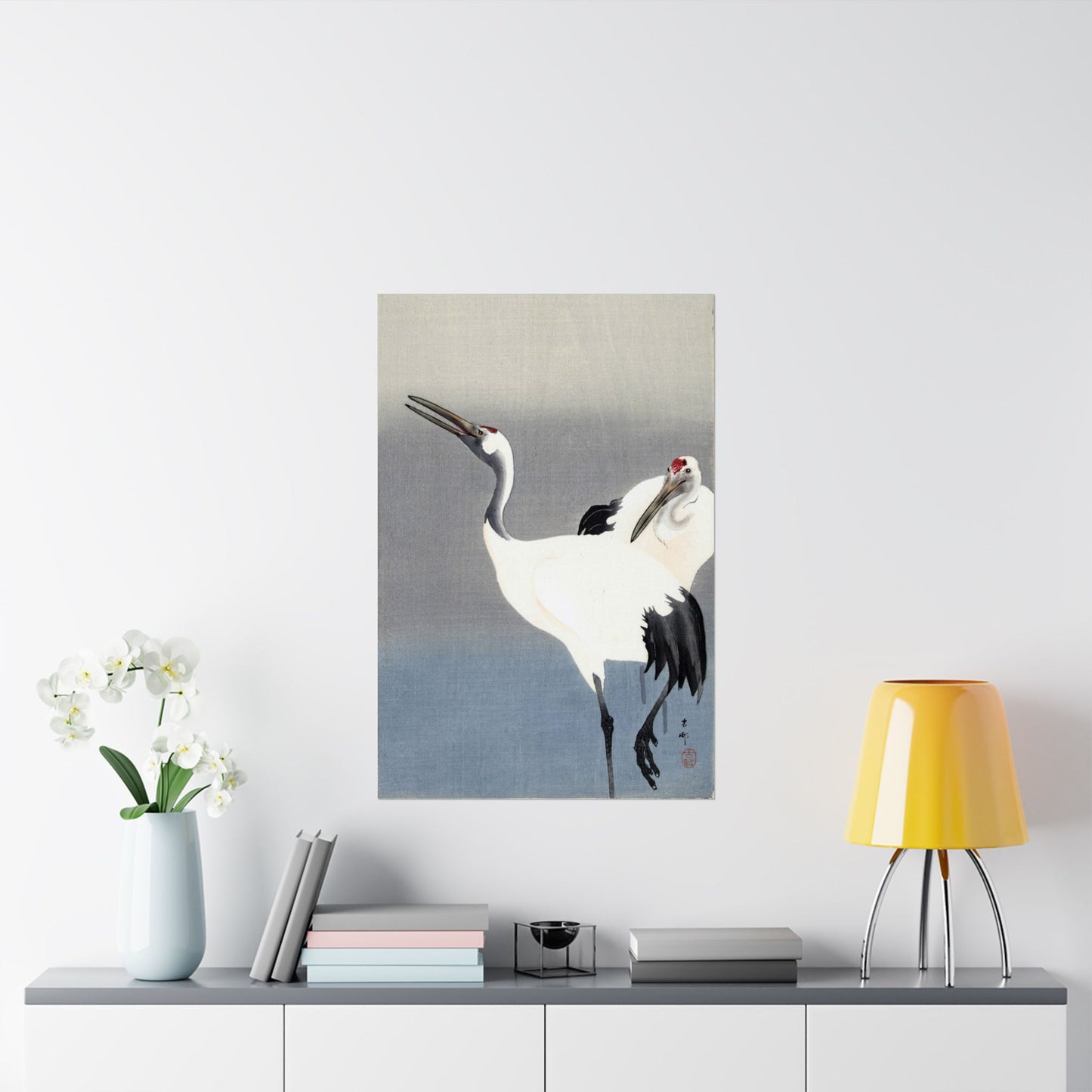 Two Cranes - Ohara Koson - Wall Poster Print