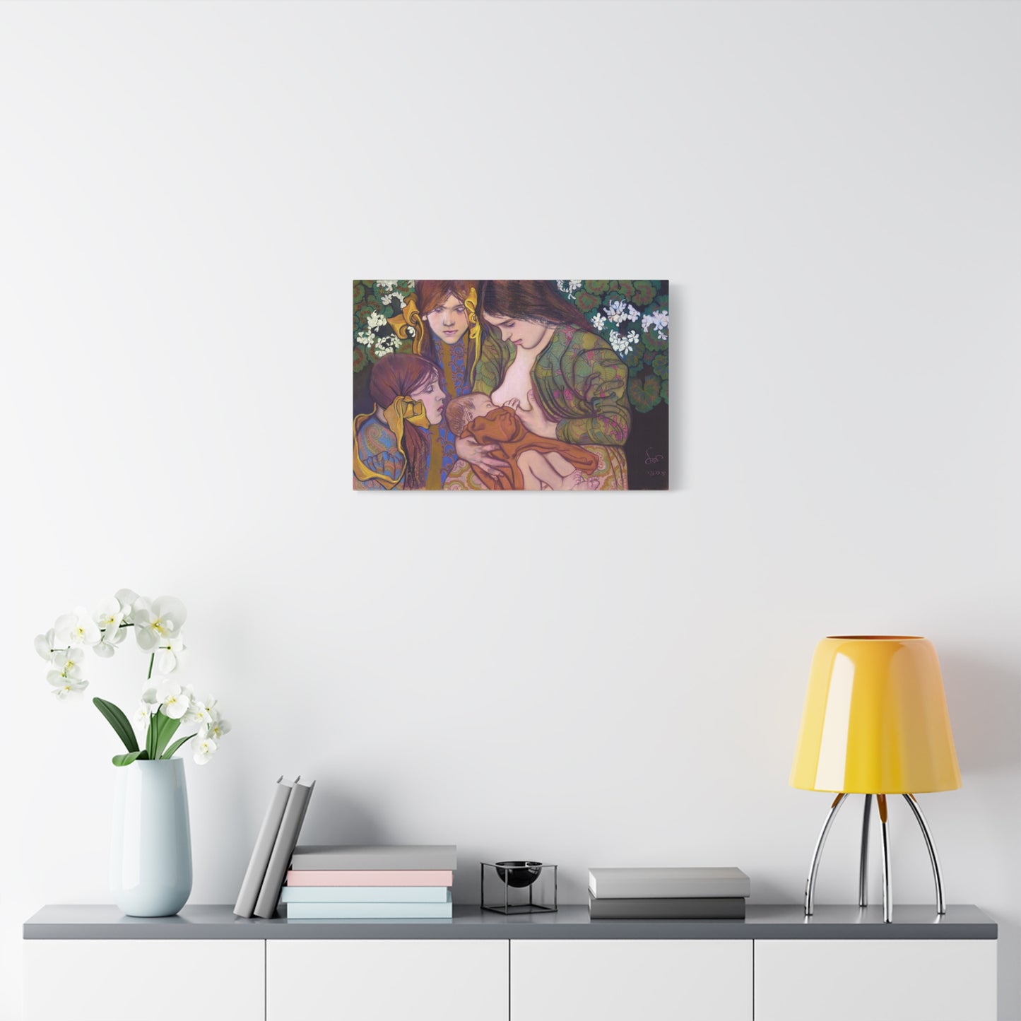 Motherhood (Macierzynstwo) - Stanisław Wyspiański (1905) - Stretched Canvas Print