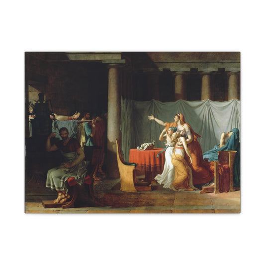 Lictors Bring Brutus the Bodies of His Sons - Jacques-Louis David (1789) - Stretched Canvas Print